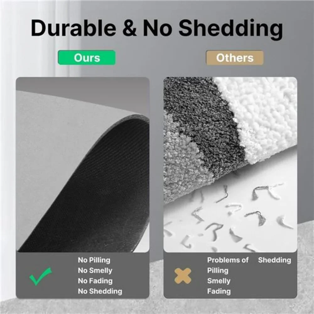 Grey Diatomaceous Earth Bath Mat Non Slip Quick Dry Super Absorbent Thin Rug